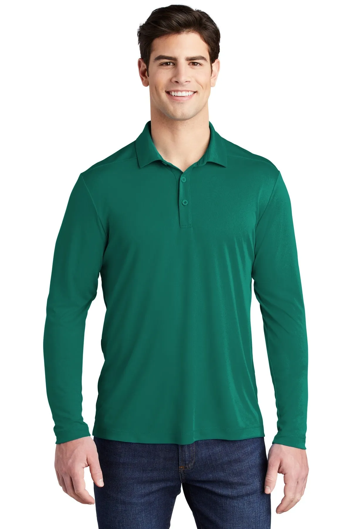 Sport-Tek Posi-UV Pro Long Sleeve Polo. ST520LS