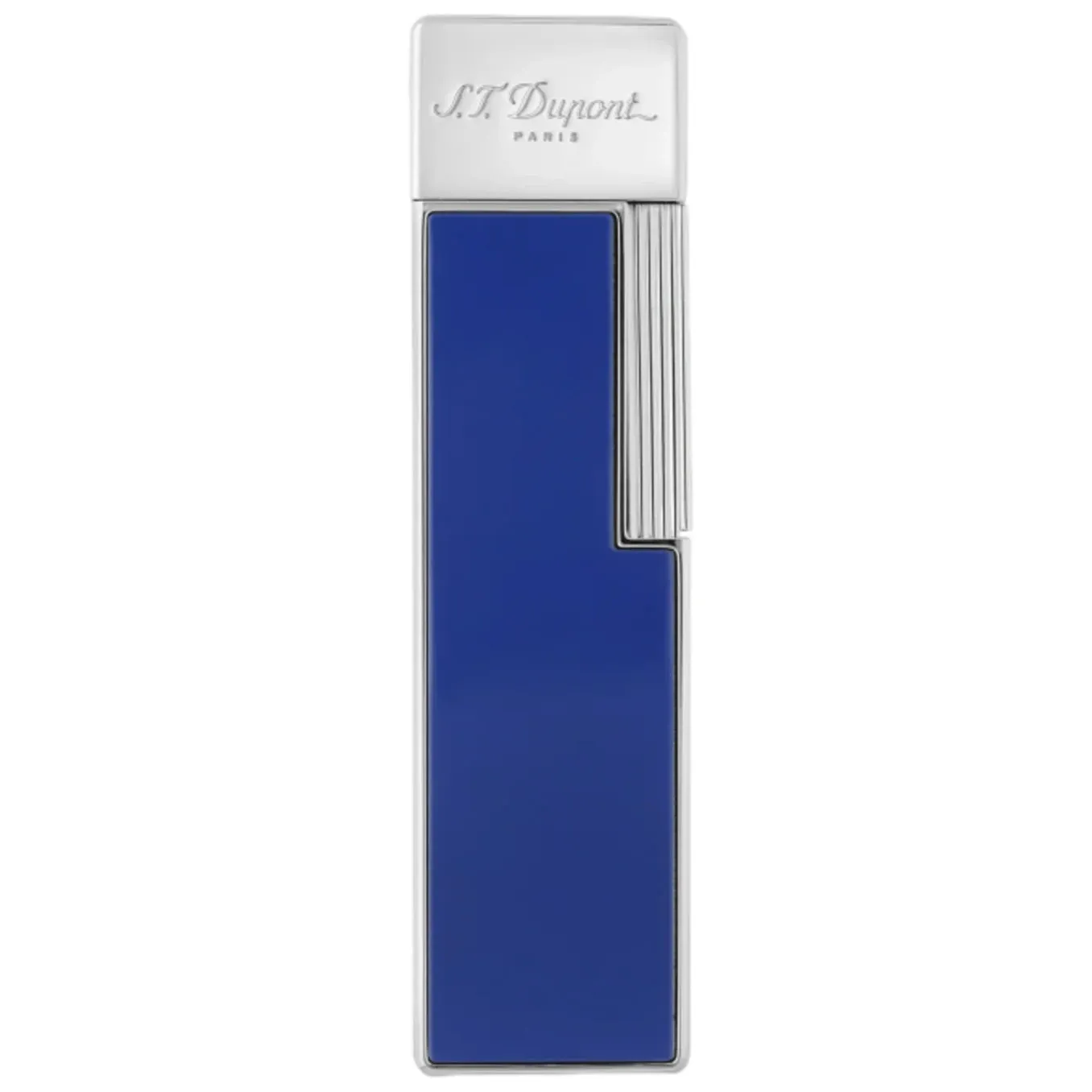 S.T. Dupont Twiggy Chrome Blue Lacquered Lighter