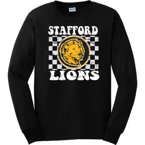 Stafford Lions - Checkered Long Sleeve T-Shirt