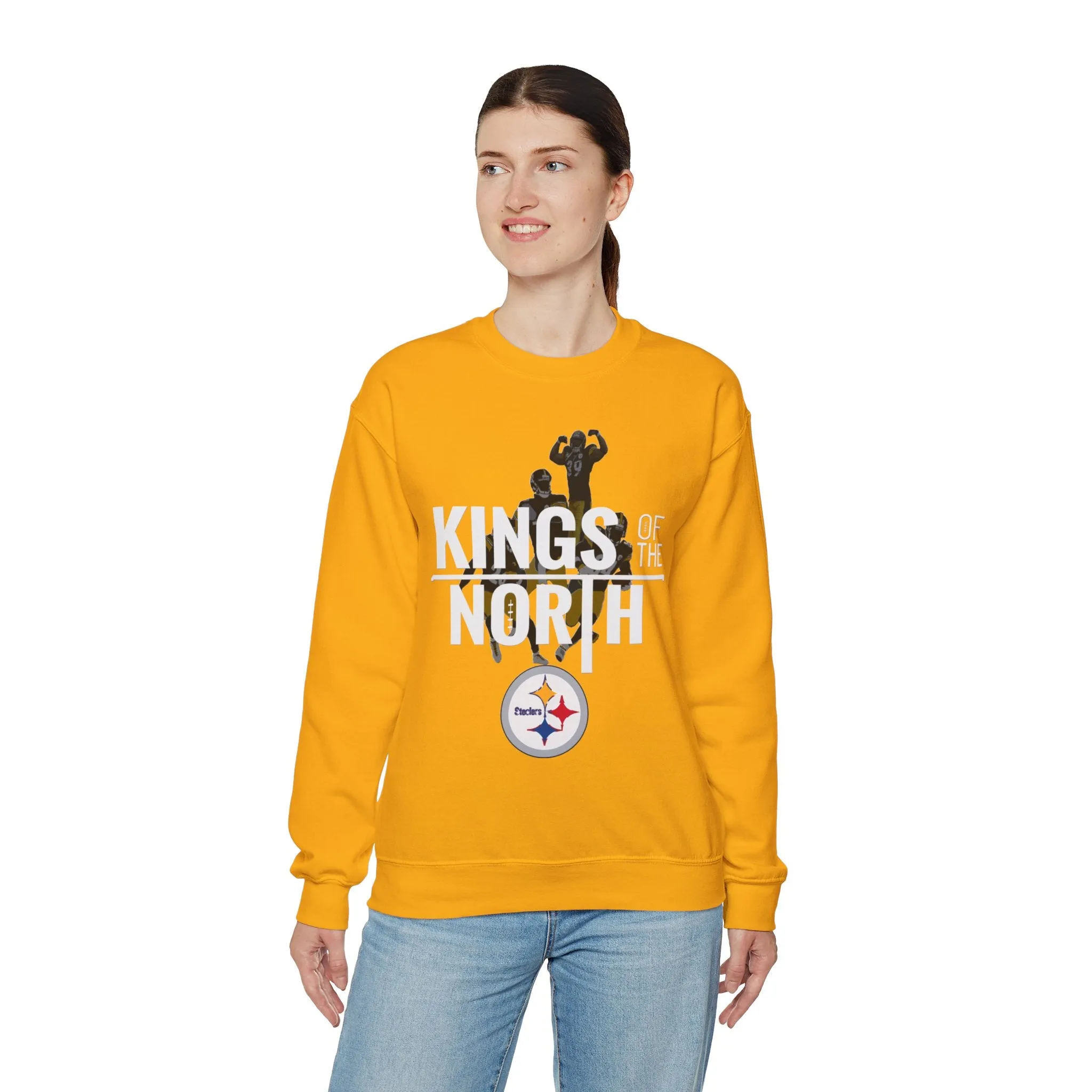 Steelers Fan Sweatshirt "Kings Of The North" Gildan 18000| Pittsburgh Steelers Fan Sweater Mens Womens (4 Colors)