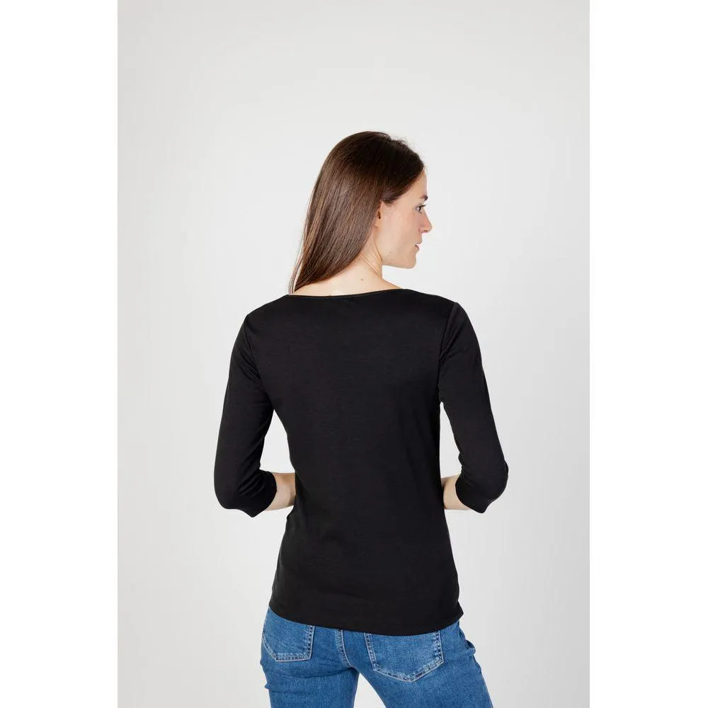 Street One Black Cotton Tops & T-Shirt