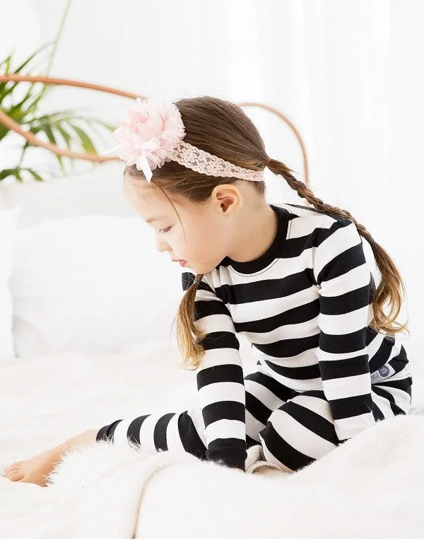 Stripe Magic Black & White Long Sleeve Pajama