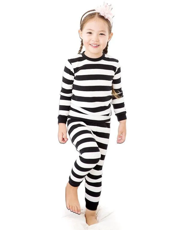 Stripe Magic Black & White Long Sleeve Pajama