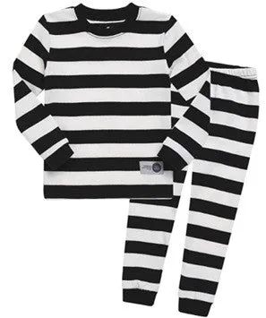 Stripe Magic Black & White Long Sleeve Pajama