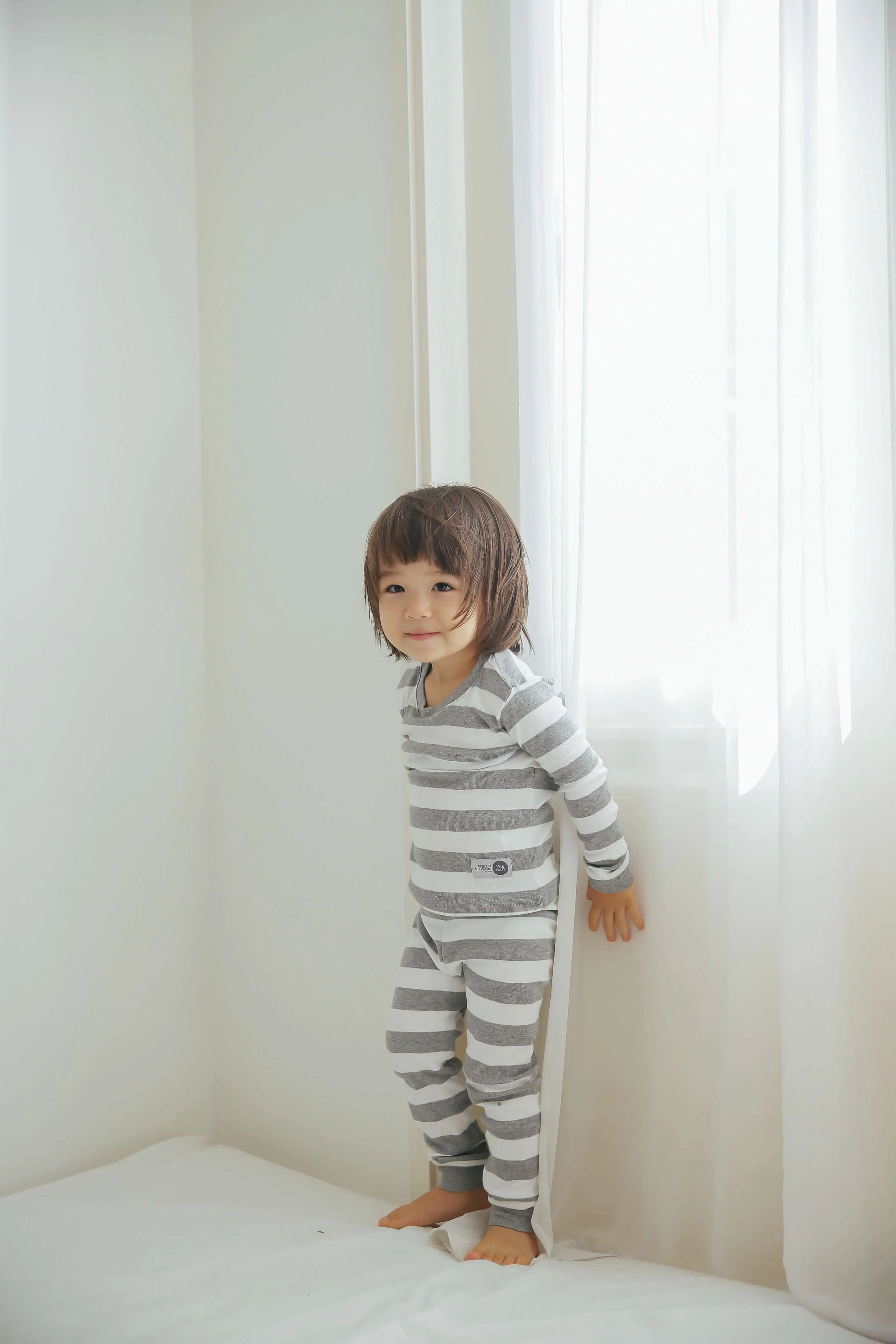 Stripe Magic Grey Long Sleeve Pajama