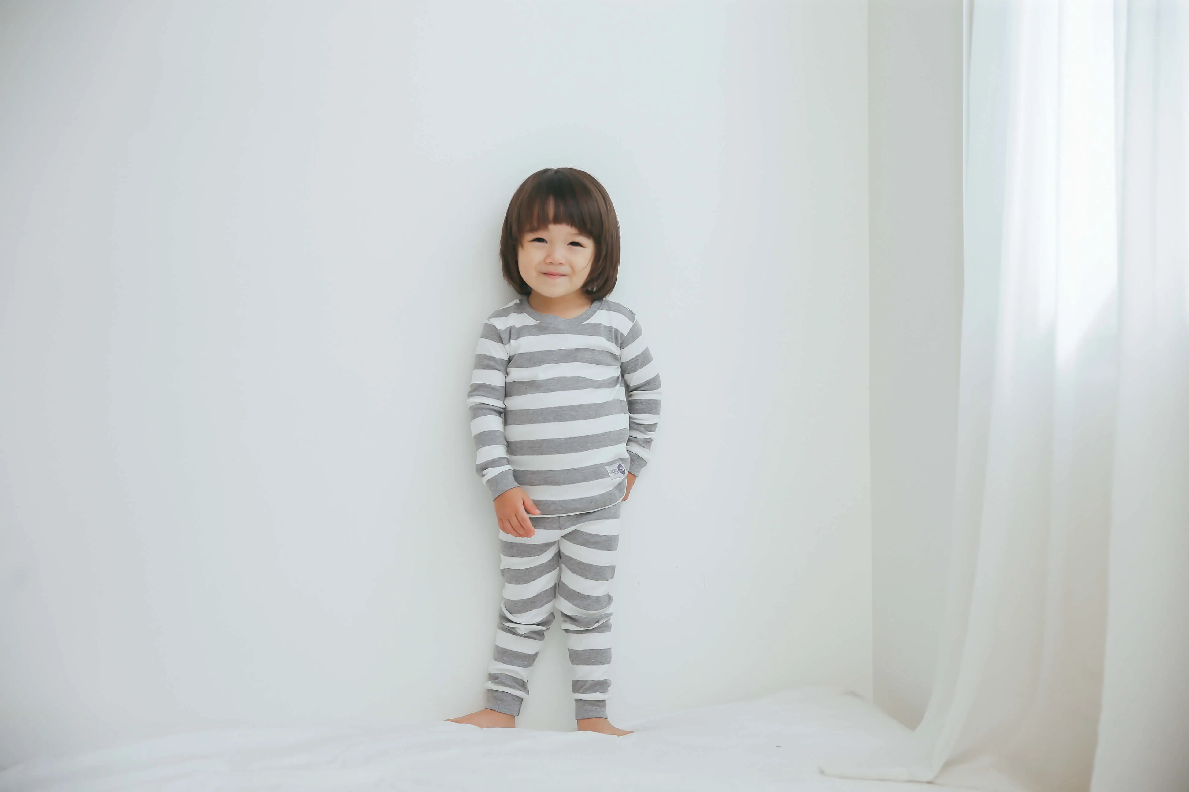 Stripe Magic Grey Long Sleeve Pajama