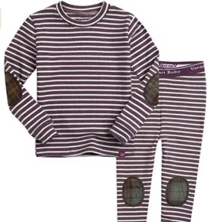 Stripe Purple Patch Long Sleeve Pajama