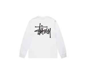 Stussy Basic Long Sleeve Tee White