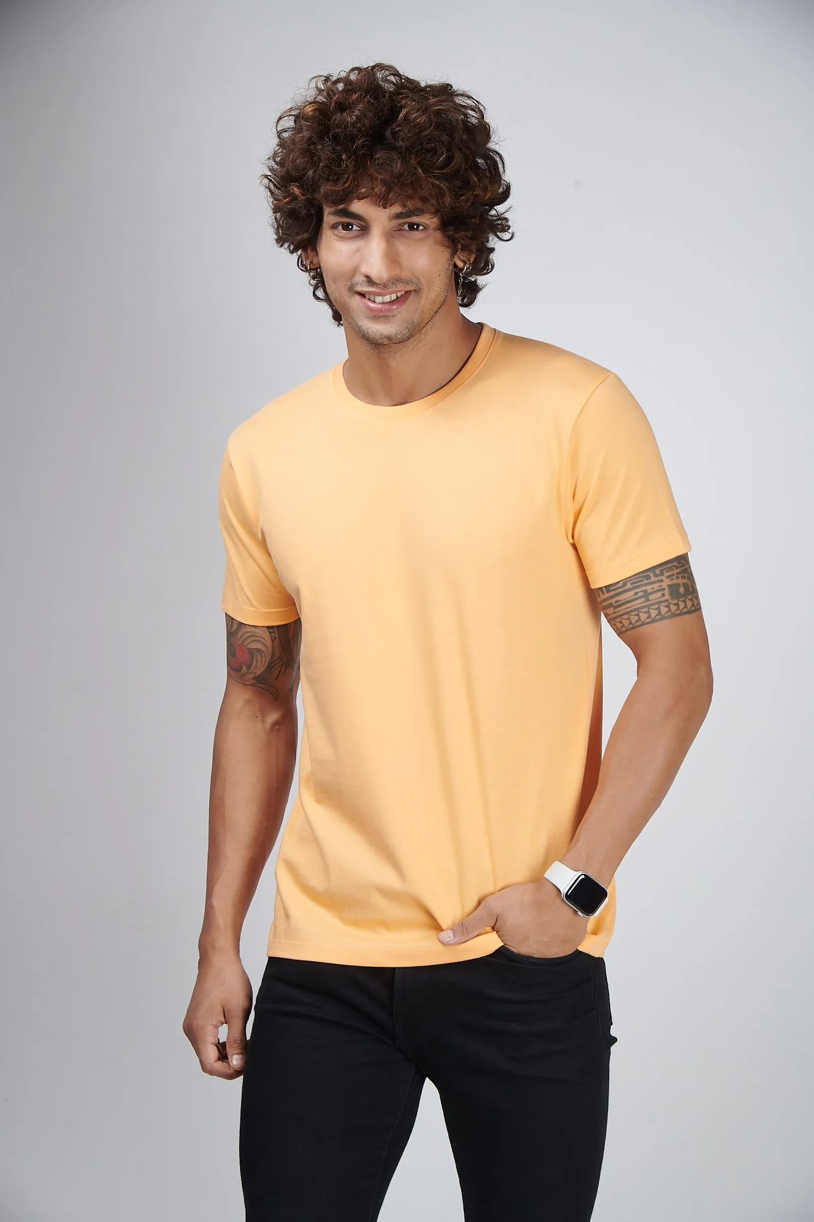 Sunlight Orange Half Sleeve T-Shirt