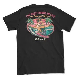 Surf Frenchie (Adult Short Sleeve T-Shirt)