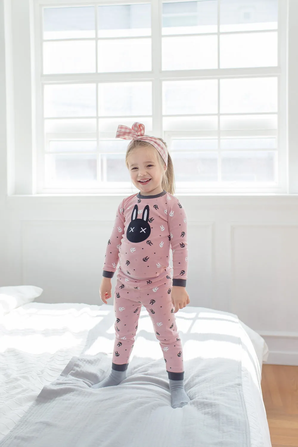 Swing Rabbit Pink Long Sleeve Pajama