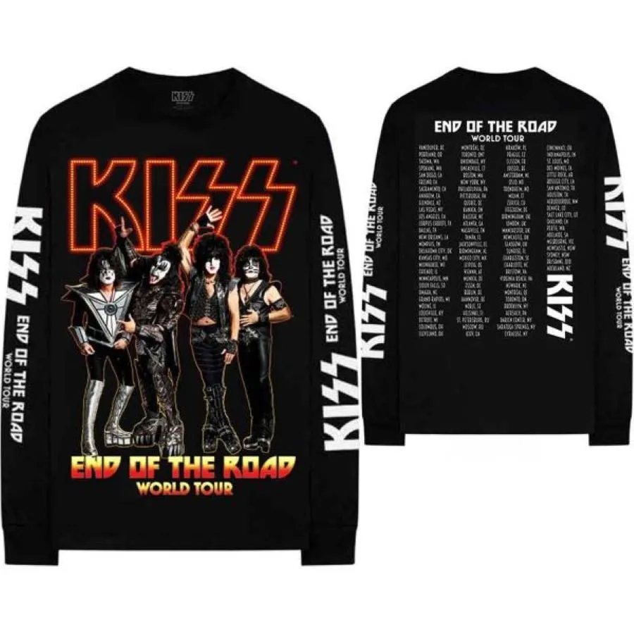 T Shirt - Kiss Long Sleeve - End Of The Road World Tour