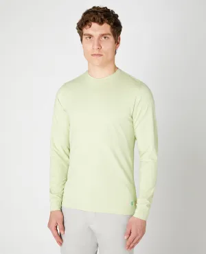 Tapered fit cotton-blend stretch long sleeve t-shirt