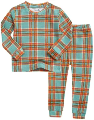 Tartan Check Dark Mint Long Sleeve Pajama