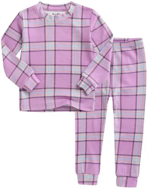 Tartan Check Purple Long Sleeve Pajama