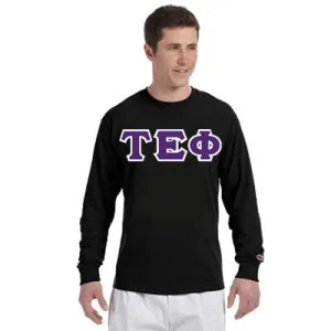 Tau Epsilon Phi Champion Long-Sleeve Tee - Champion CC8C - TWILL