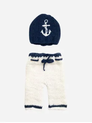 The Blueberry Hill Anchor Newborn Knit Set