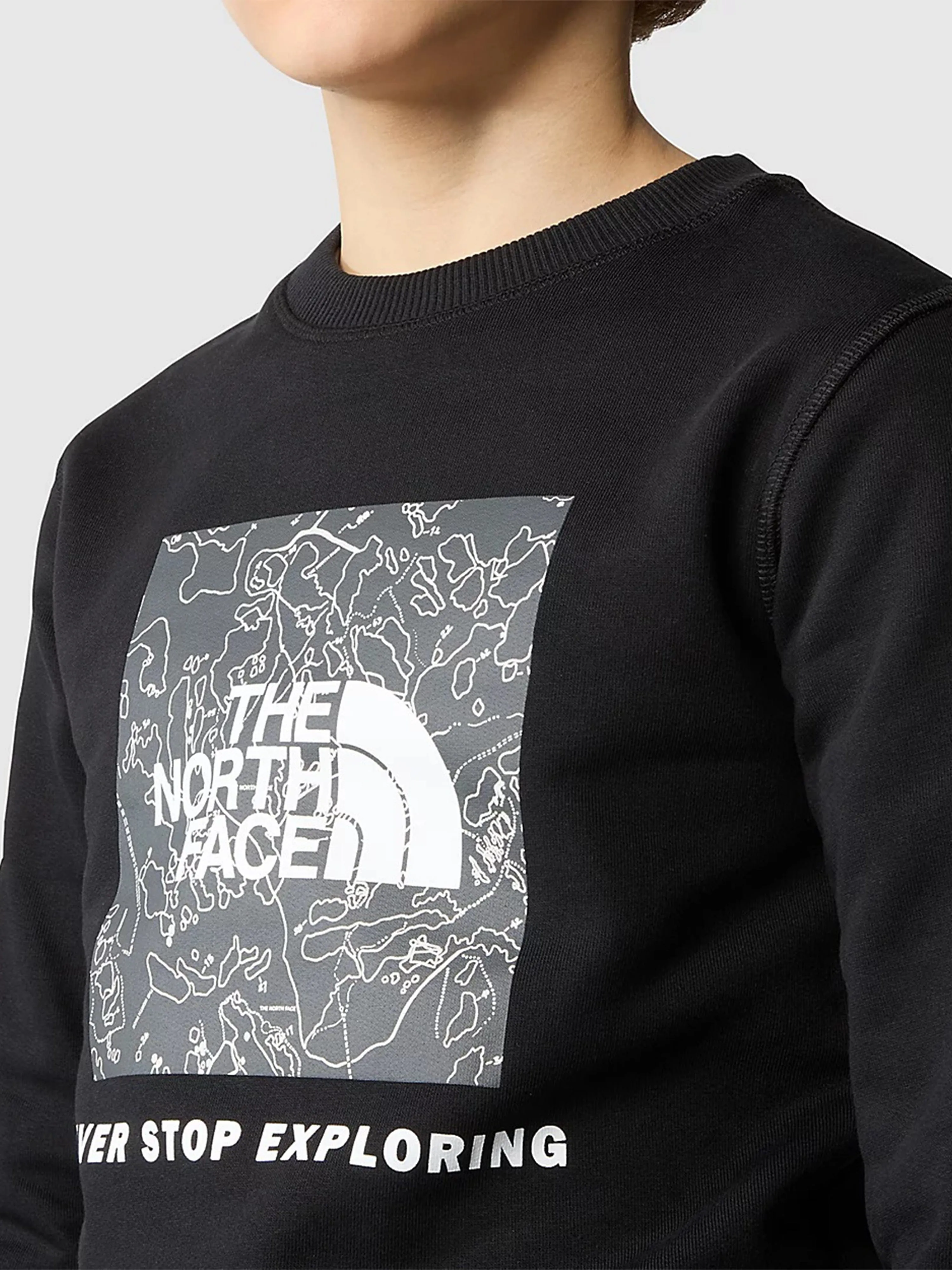 The North Face Kids Redbox Crew Long Sleeve T-Shirt in Black