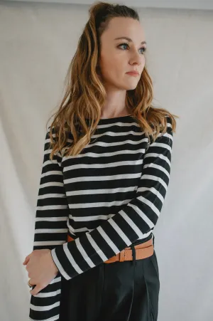 The Pamila Stripe Long Sleeve - Off White Mix