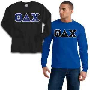 Theta Delta Chi Long-Sleeve Shirt, 2-Pack Bundle Deal - Gildan 2400 - TWILL