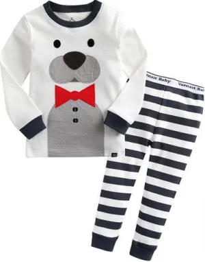 Tie Bear Long Sleeve Pajama