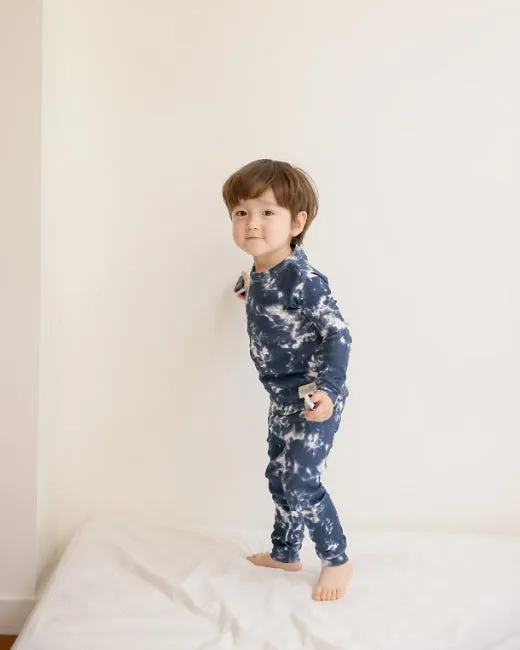 Tie Dye Navy Long Sleeve Pajama