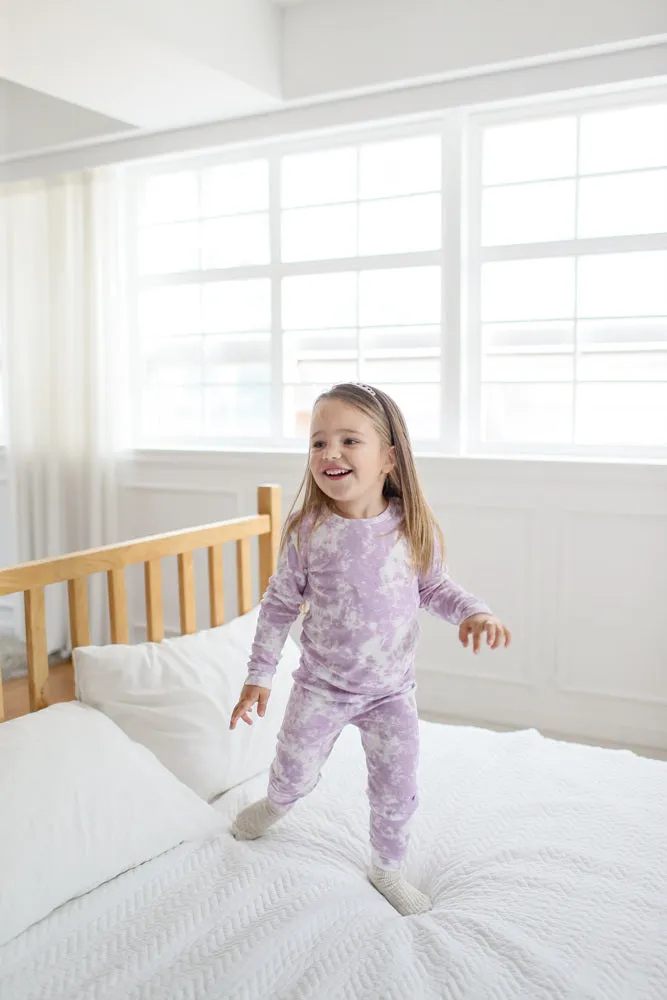 Tie Dye Purple Long Sleeve Pajama