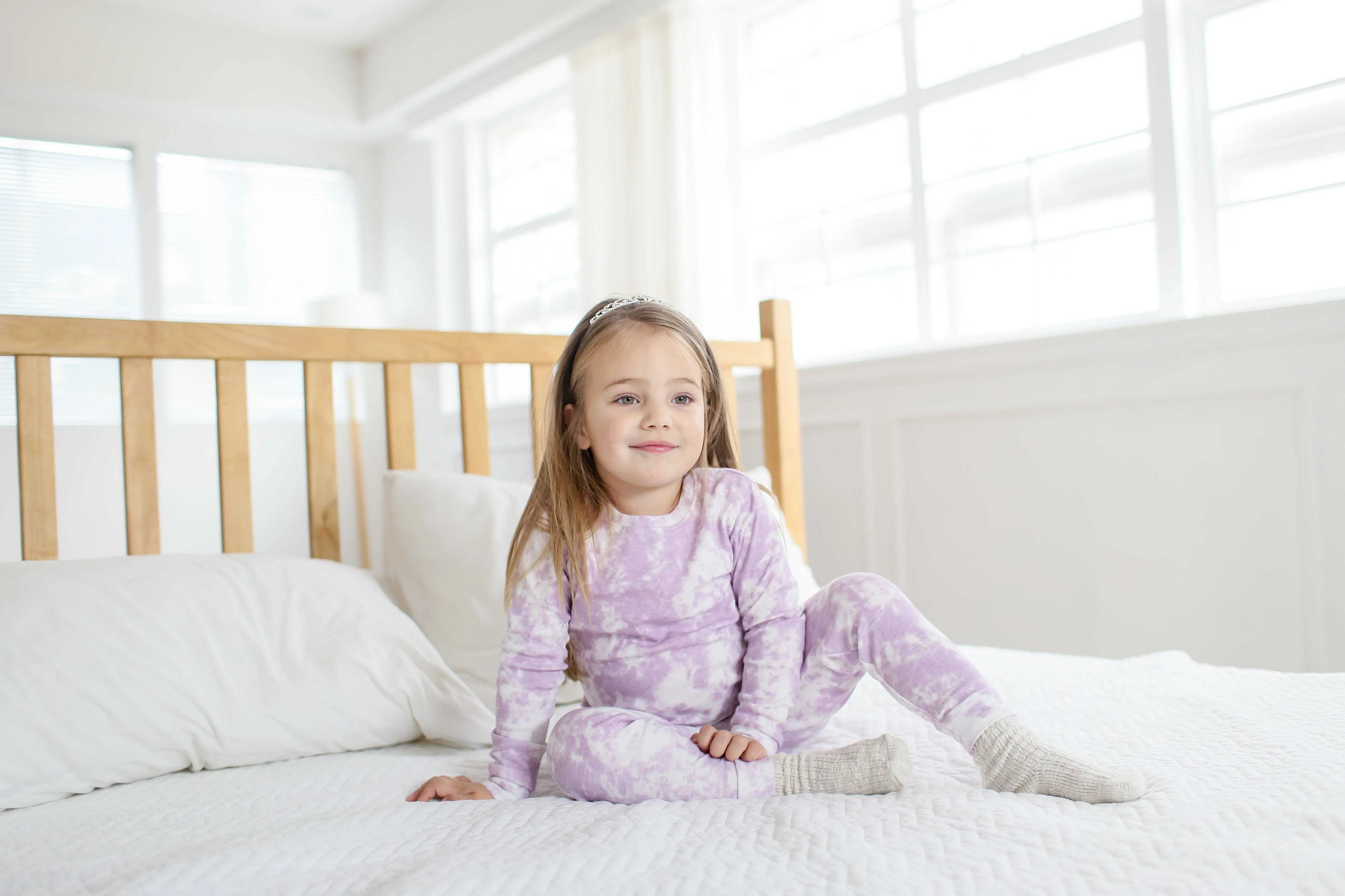 Tie Dye Purple Long Sleeve Pajama