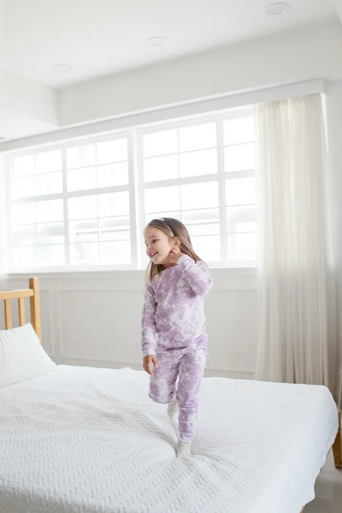 Tie Dye Purple Long Sleeve Pajama