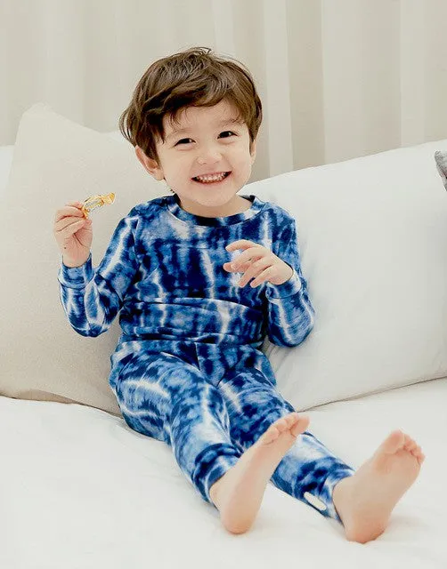 Tie Dye Thunder Navy Long Sleeve Pajama