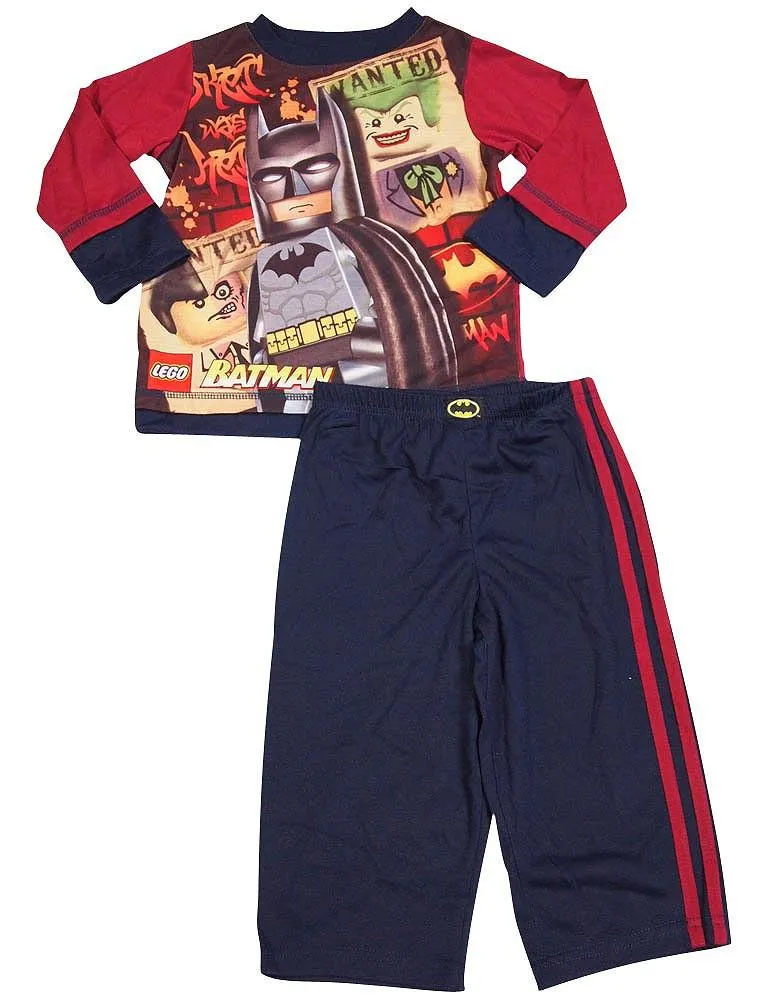 Toddler Boys Batman Long Sleeve 2 Piece Flame Resistant Pajamas Set, 37499