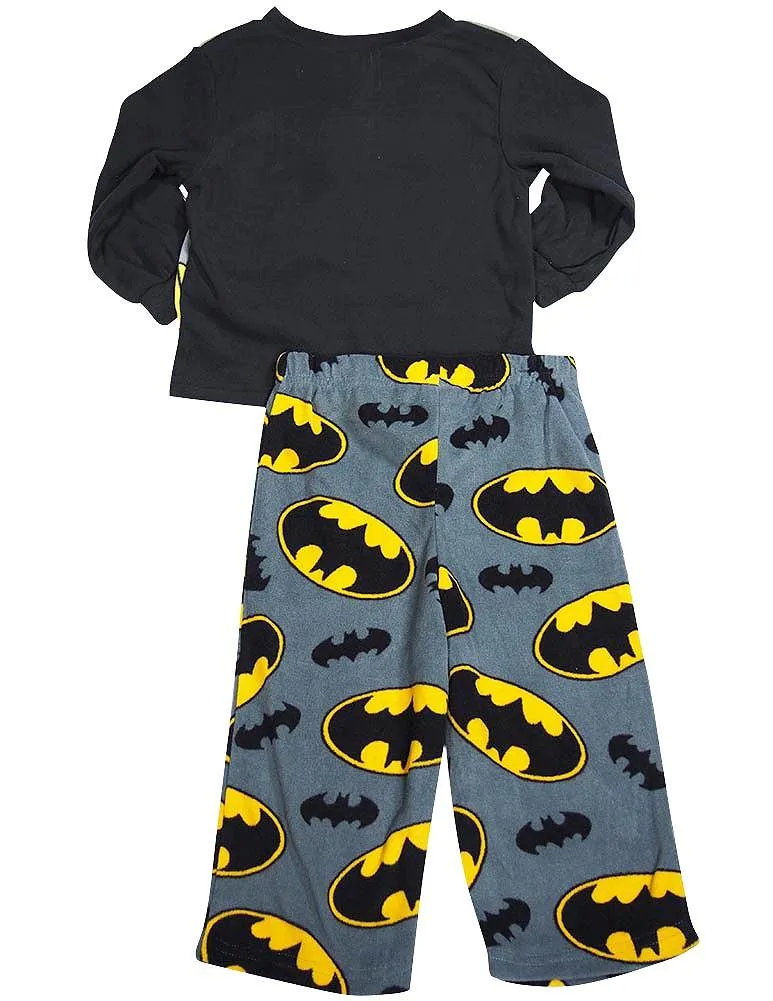 Toddler Boys Batman Long Sleeve Fleece 2 Piece Flame Resistant Pajamas Set, 38234