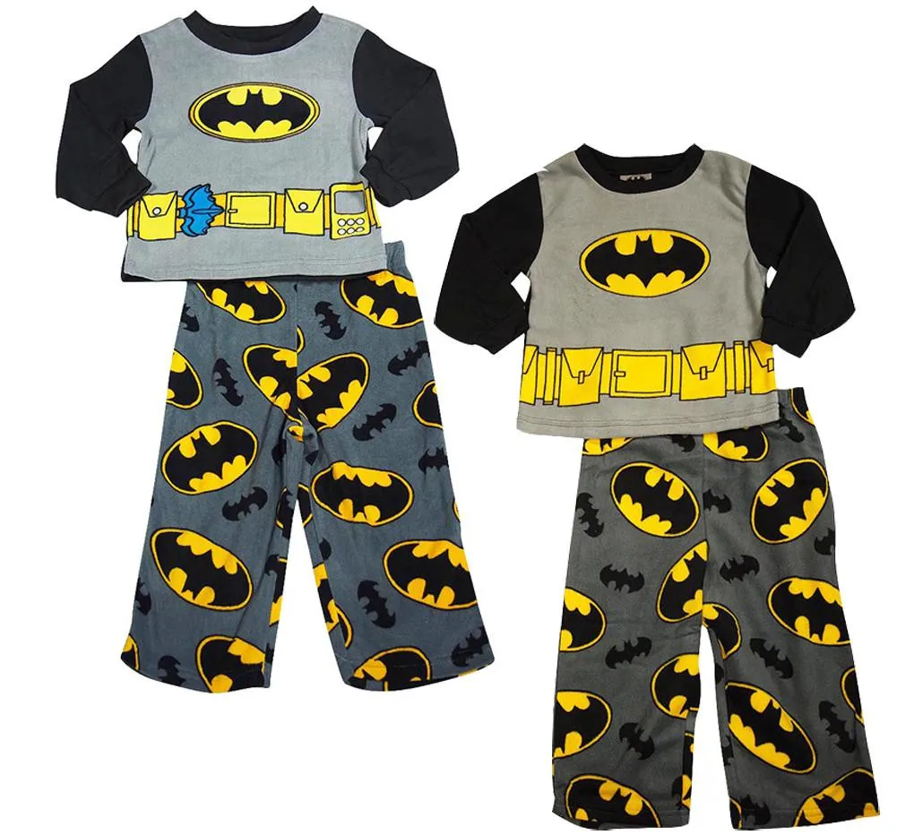 Toddler Boys Batman Long Sleeve Fleece 2 Piece Flame Resistant Pajamas Set, 38234