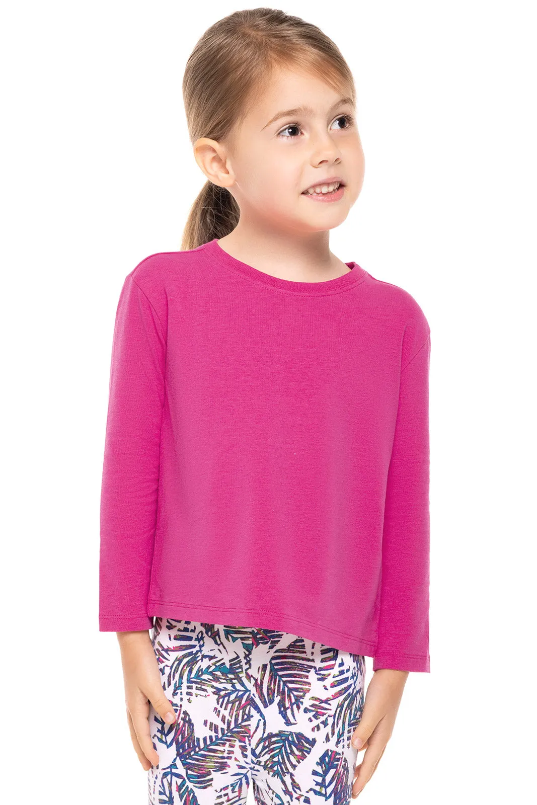 Toddler Coco Plum Everyday Long Sleeve T-Shirt  |  Magnolia Pink