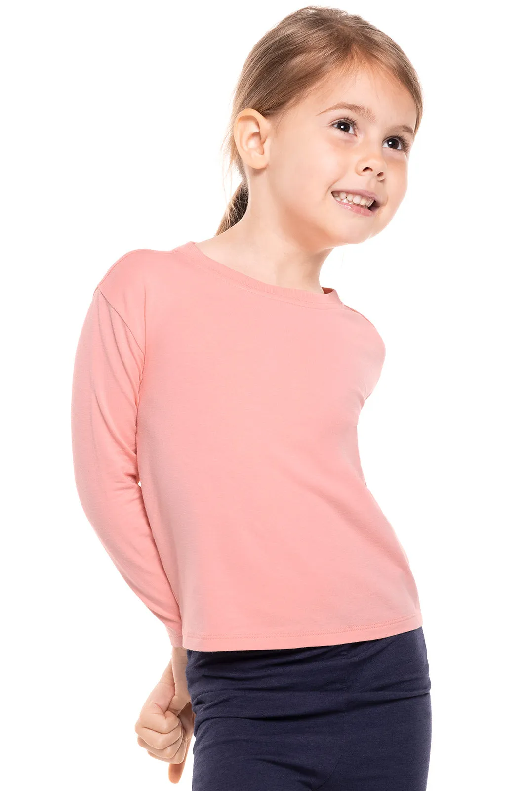 Toddler Coco Plum Everyday Long Sleeve T-Shirt  |  Peachy Pink