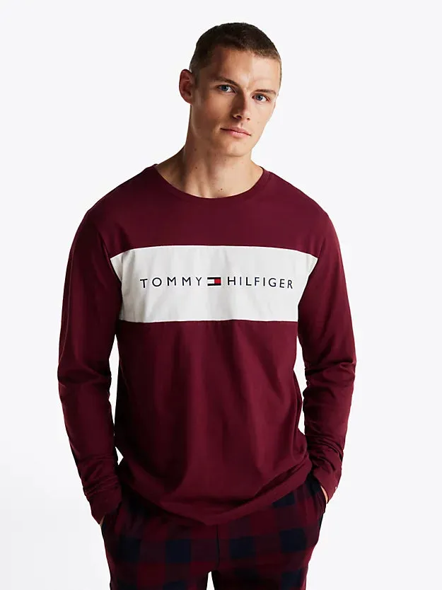 Tommy Hilfiger Men's Original Long Sleeve T-Shirt - Deep Rouge