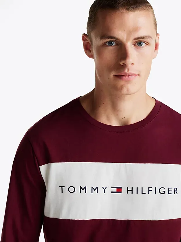 Tommy Hilfiger Men's Original Long Sleeve T-Shirt - Deep Rouge