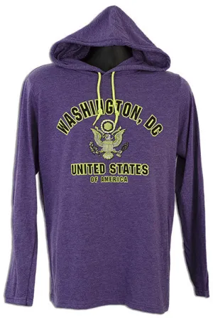 TSDC25U Long Sleeve Hooded T - Washington DC HEATHER PURPLE