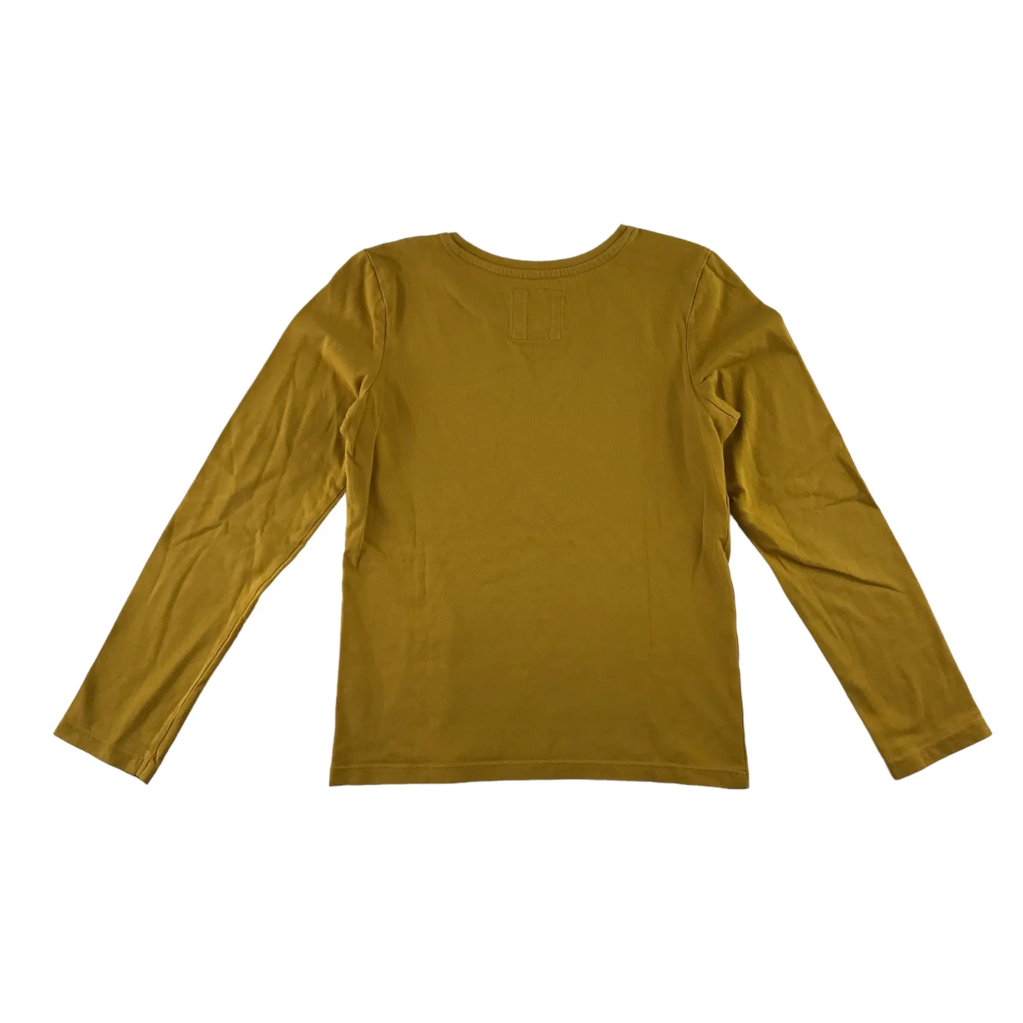 Tu t-shirt 8-9 years mustard yellow plain long sleeve cotton