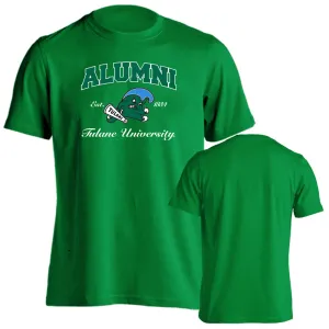 Tulane University Green Wave Tulane Alum Alumni Logo Tee Short Sleeve T-Shirt