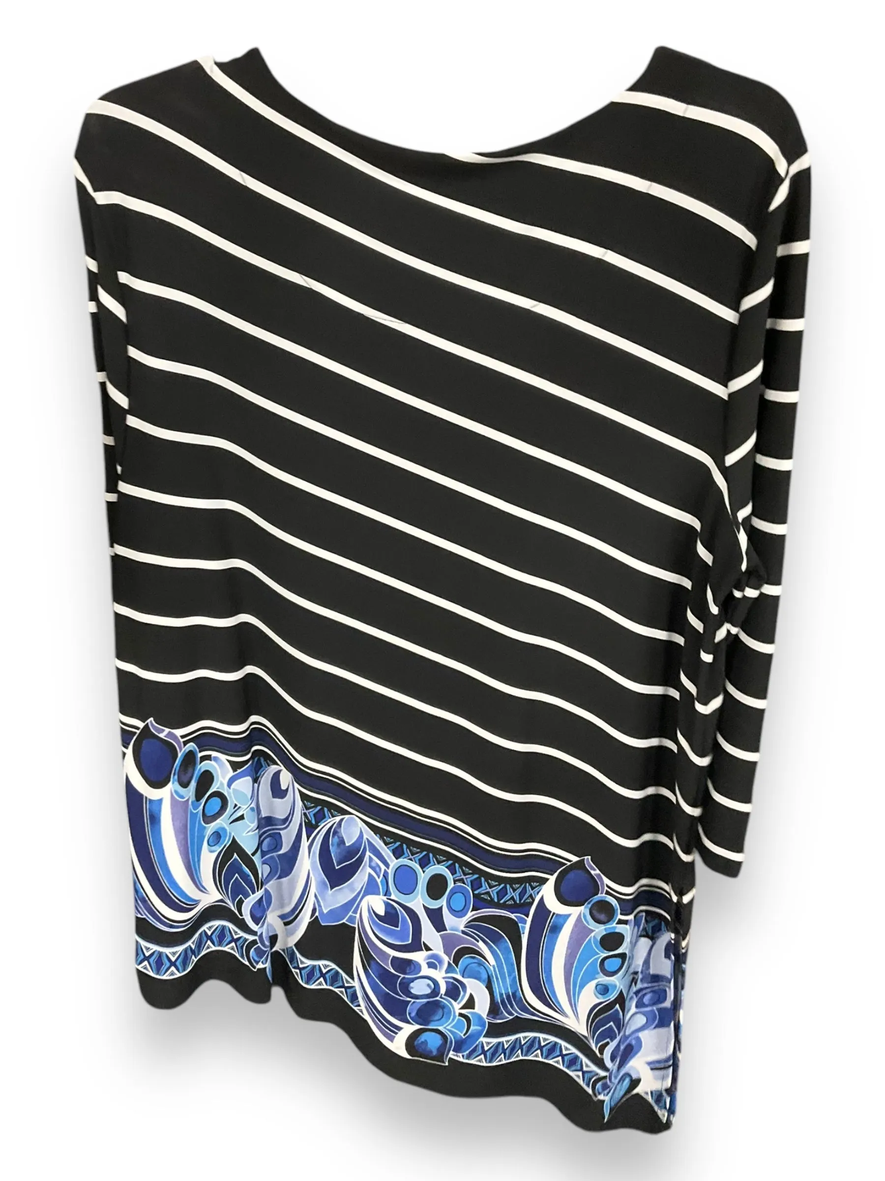 Tunic 3/4 Sleeve By Chicos In Striped Pattern, Size: Xl