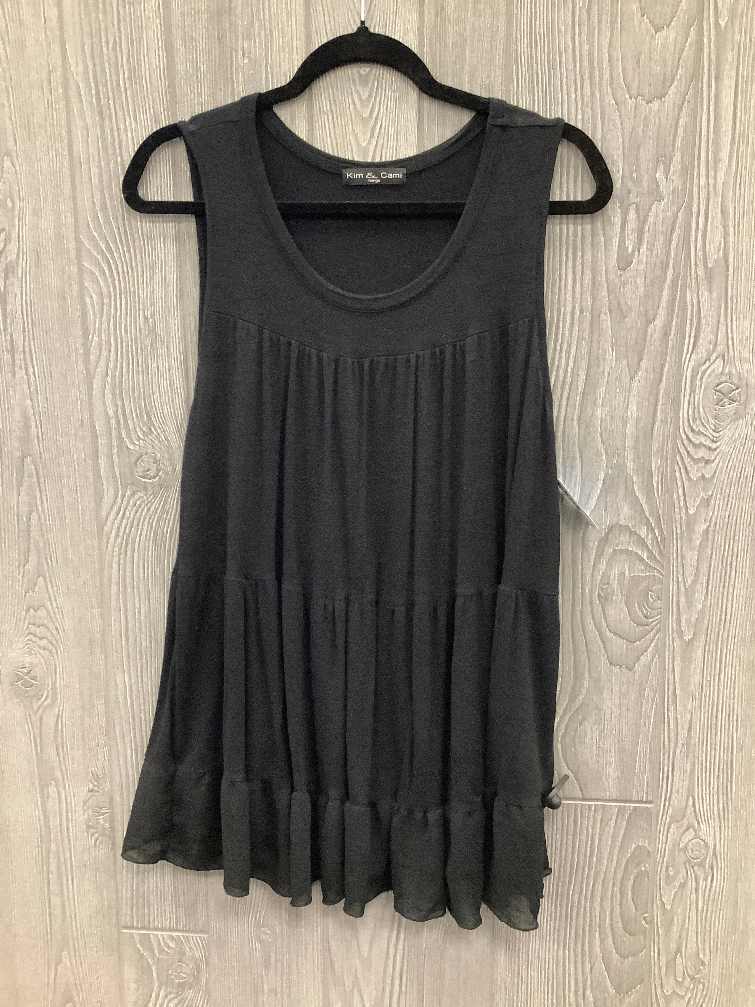 Tunic Sleeveless By Kim & Cami In Black, Size: L