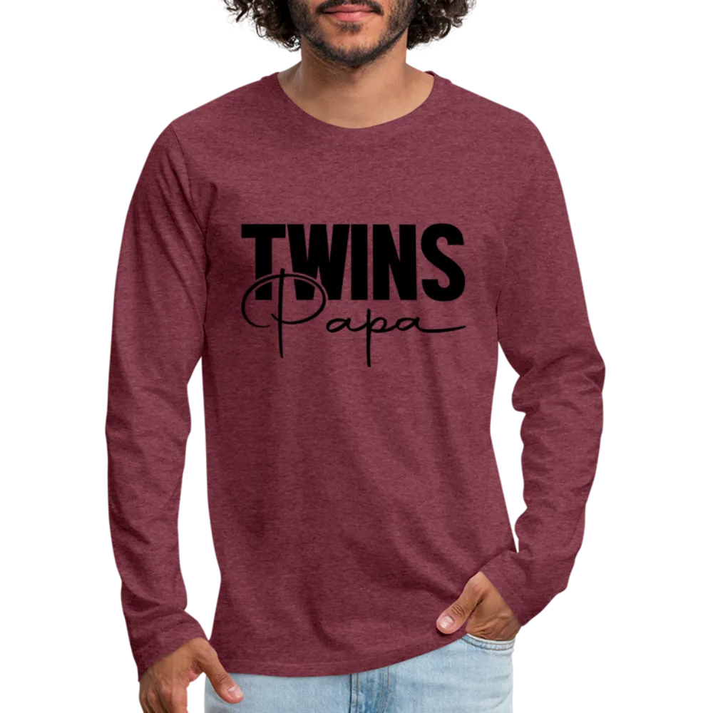 Twins Papa Premium Men's Long Sleeve Shirt