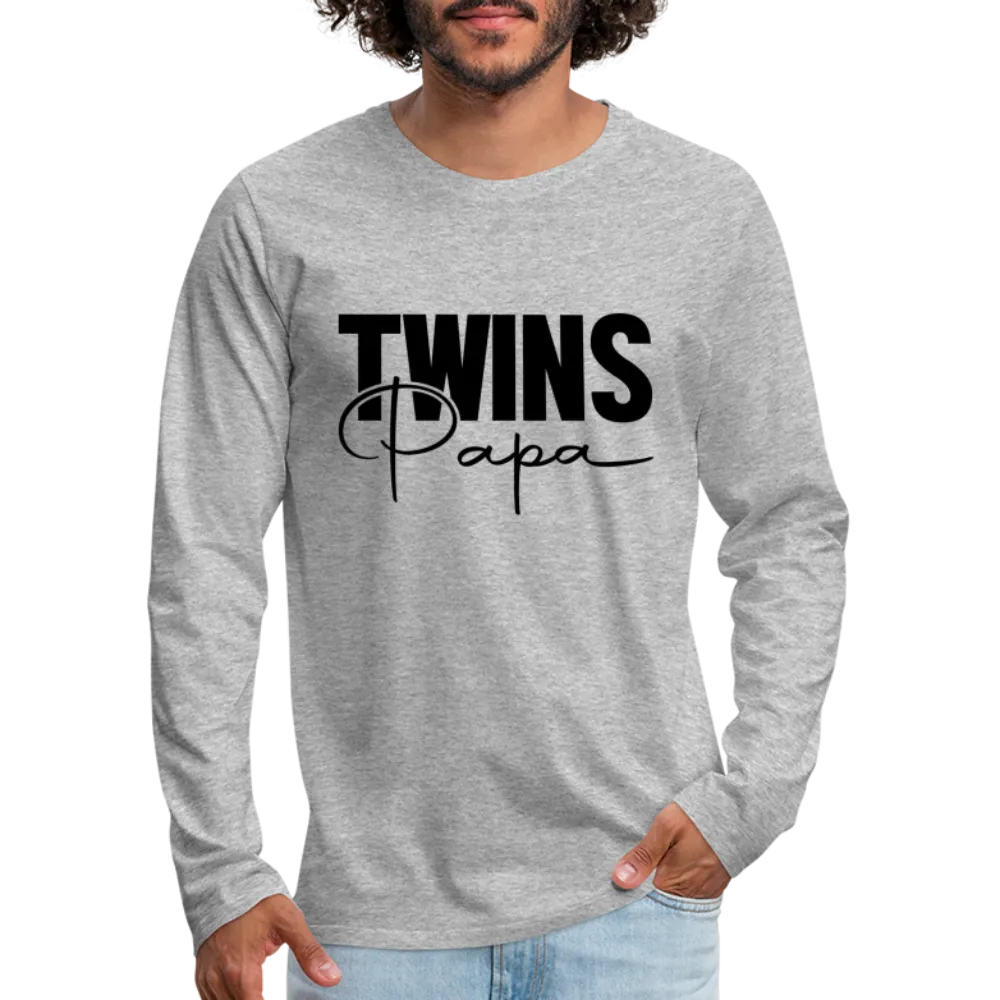 Twins Papa Premium Men's Long Sleeve Shirt