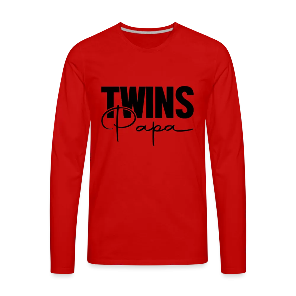 Twins Papa Premium Men's Long Sleeve Shirt