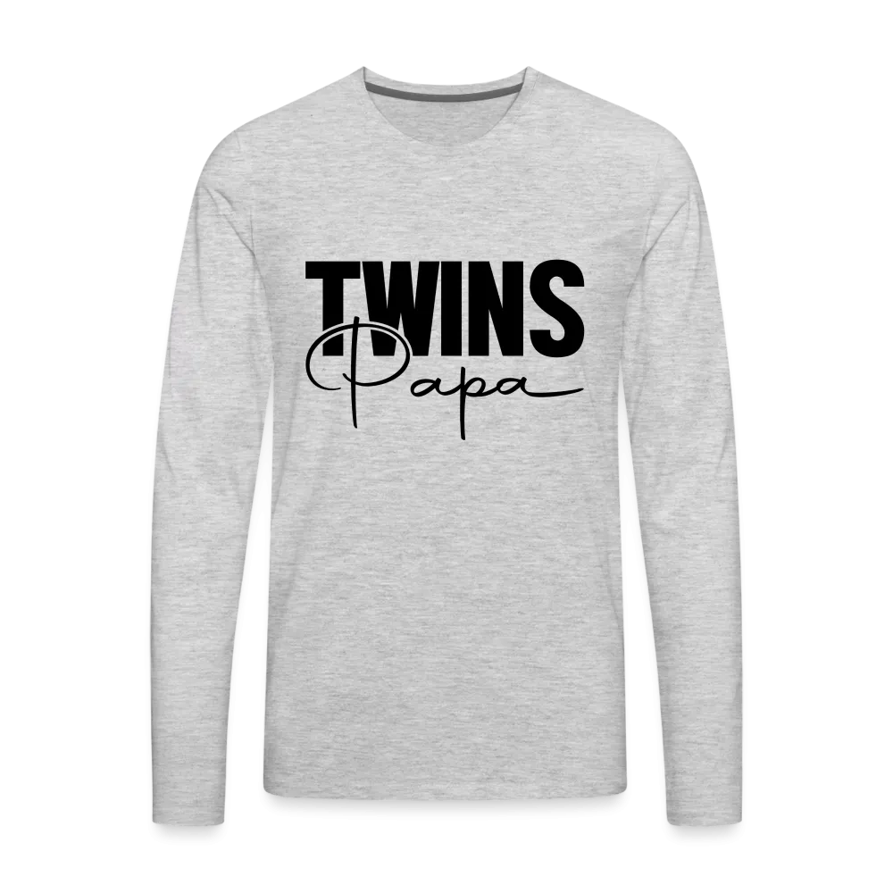 Twins Papa Premium Men's Long Sleeve Shirt