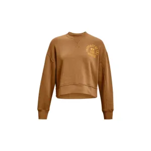 Under Armour PRJCT Rock Fleece LC Crew Womens Gold Long Sleeve T-Shirt - UA1370546-277