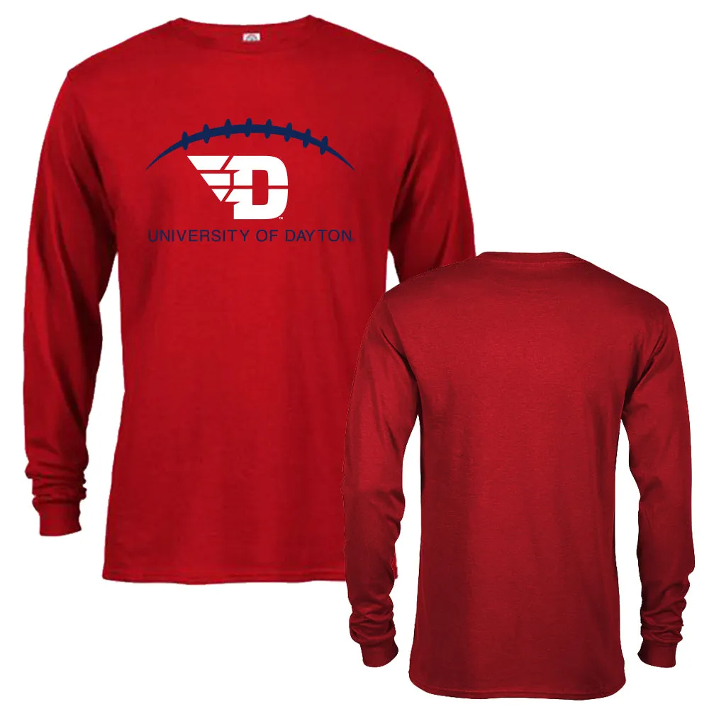 University of Dayton Flyers Dayton Laces Out Football Long Sleeve Adult T-Shirt