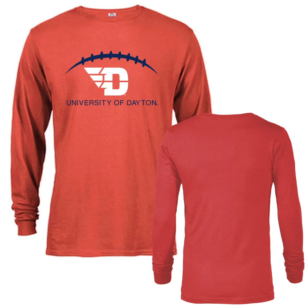 University of Dayton Flyers Dayton Laces Out Football Long Sleeve Adult T-Shirt