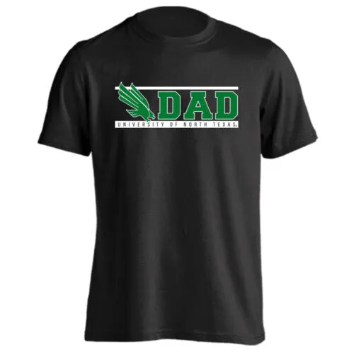 University of North Texas UNT Mean Green Dad Logo Father Short Sleeve T-Shirt